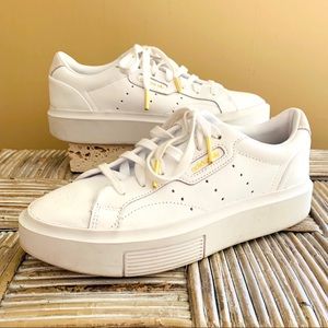 ADIDAS SLEEK SUPER SHOES WHITE / CLOUD WHITE